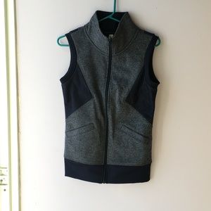 Lorna Jane Blue/Gray Active Turtleneck Vest XS
